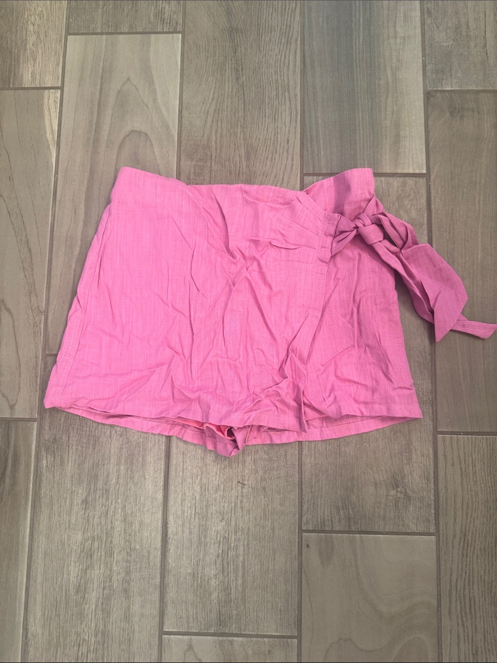Pink Lily Cotton Tie-Waist Pink Skort (never worn)
